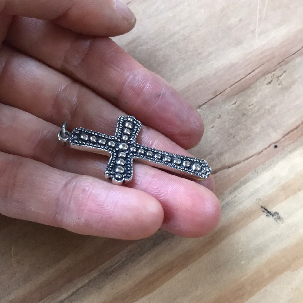 Solid Sterling Cross Pendant - image 6